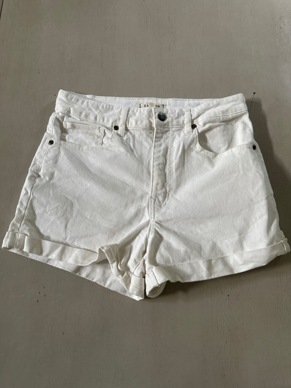 Harper Heritage White Women's Rolled-Hem Denim Shorts